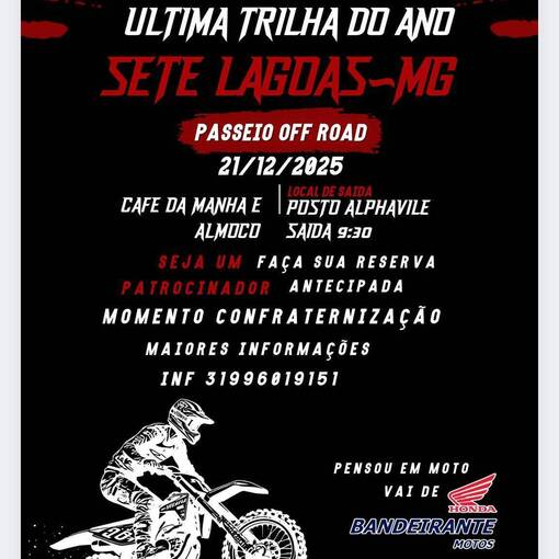Event cover Ultima Trilha do Ano 7 Lagoas