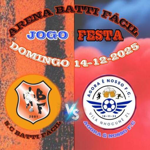 Portada del evento Jogo Festa - S.C Batti F�cil x Agora � Nosso F.C