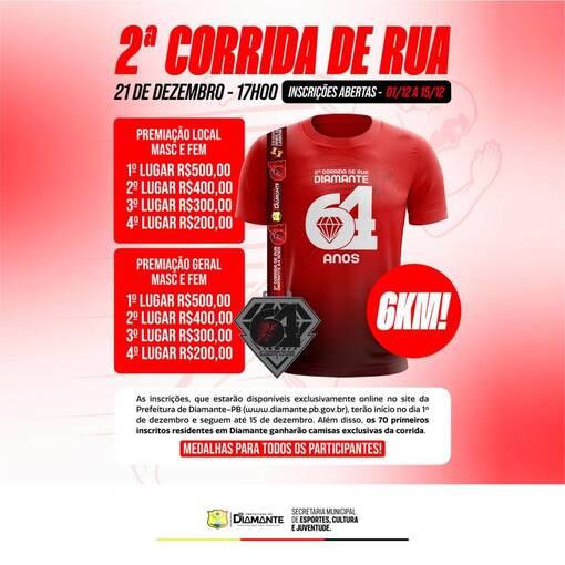 Event cover 2� CORRIDA DE RUA DIAMENTE