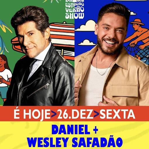 Event cover ESTA��O VER�O SHOW PRAIA GRANDE - 26/12/2025 com DANIEL E WESLEY SAFAD�O 