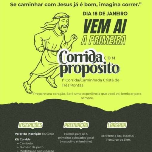 Event cover 1� CORRIDA COM PROP�SITO
