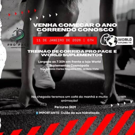 Copertura dell'evento 1° Treinão de Corrida World Suplementos e Pro Pace