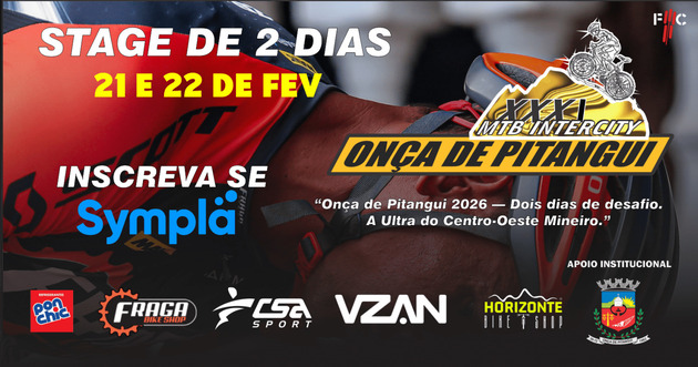 Couverture de l'�v�nement XXXI INTERCITY MTB DE ON�A DE PITANGUI - MARATONA 1� DIA