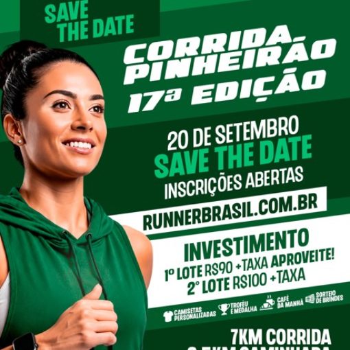 Couverture de l'événement 17ª Corrida Pinheirão Supermercados