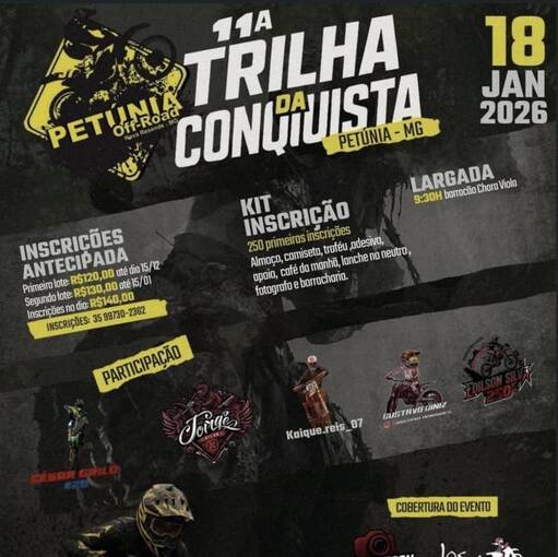 Copertura dell'evento 11 TRILHA DA CONQUISTA - Petunia MG