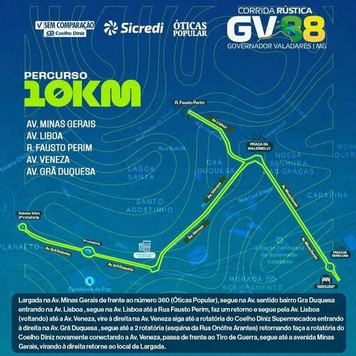 Event cover RECONHENCIMENTO PERCURSO  5KM - 10 KM  CORRIDA RUSTICA GV