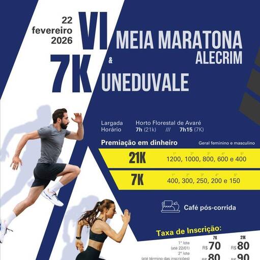 Event cover 6� Meia Maratona Alecrim e 7K Uneduvale