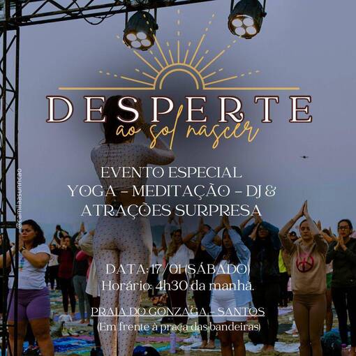 Copertura dell'evento DESPERTE AO SOL NASCER - YOGA