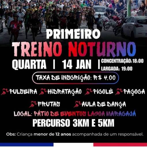 Event cover PRIMEIRO TREINO NOTURNO LAGOA RUNNING