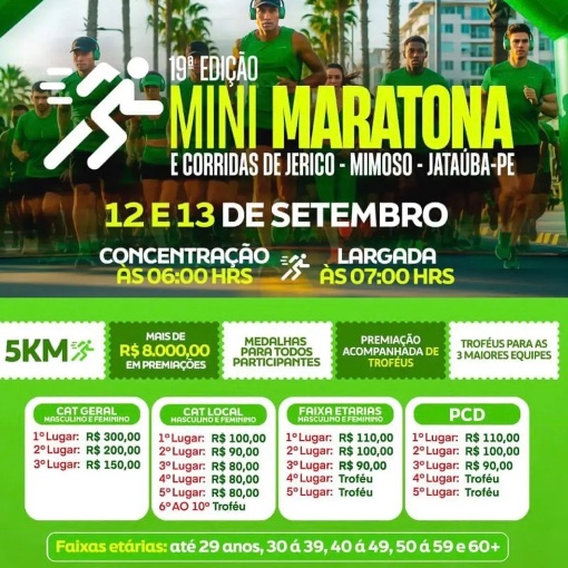 Event cover 19ª Mini Maratona do Mimoso - Jataúba/PE