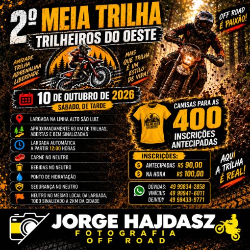 Event cover 2 ª MEIA TRILHA TRILHEIROS DO OESTE