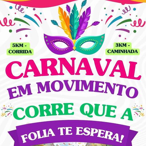 Capa do evento 1� Corrida Carnaval em Movimento