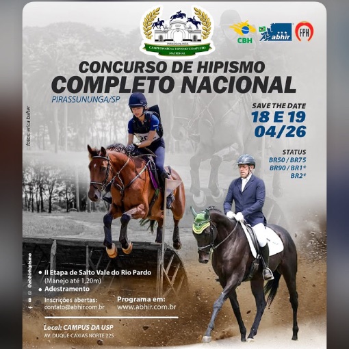 Event cover Hipismo Completo  CBH/ USP 18-19 abril