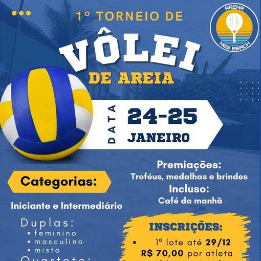 Capa do evento 1� Torneio V�lei de Praia - Arena New Beach