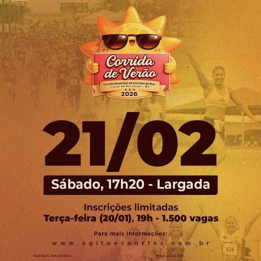 Couverture de l'�v�nement Corrida de Verao - Circuito Municipal de Corrida de Rua