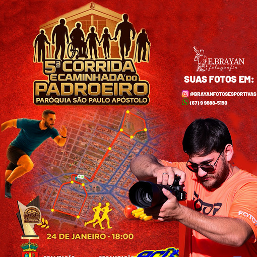 Capa do evento 5� CORRIDA E CAMINHADA DO PADROEIRO