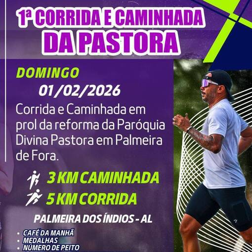 Capa do evento 1� CORRIDA E CAMINHA DA PASTORA
