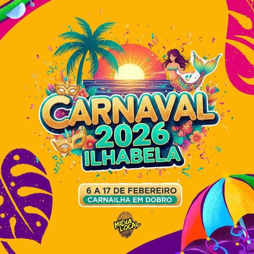 Event cover carnaval ilhabela 2026/ Sexta-feira | 6 de fevereiro