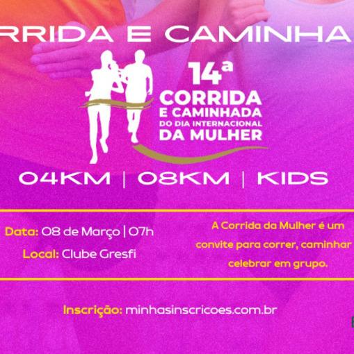 Couverture de l'�v�nement Corrida e caminhada da mulher