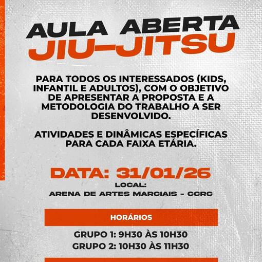 Event cover Aula Aberta Jiu-jitsu CCRC