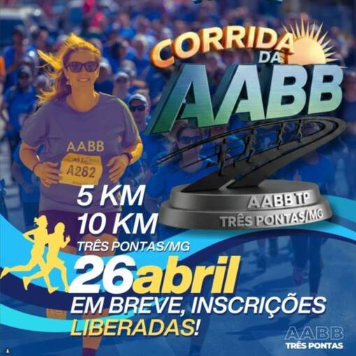Capa do evento 1� Corrida da AABB - Tr�s Pontas