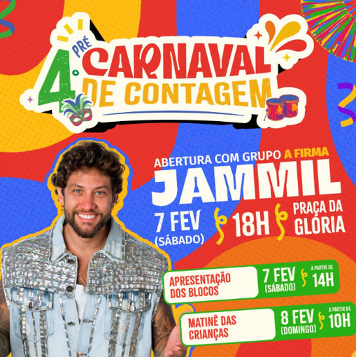 Event cover 4�Pr� Carnaval de Contagem - Show com Jamil