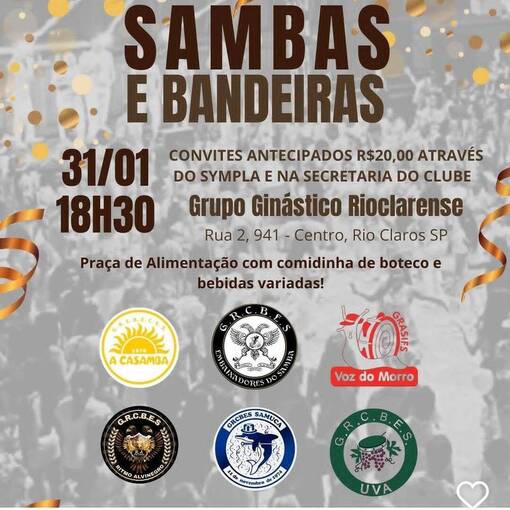 Event cover Samba e Bandeiras - Grupo Ginastico 