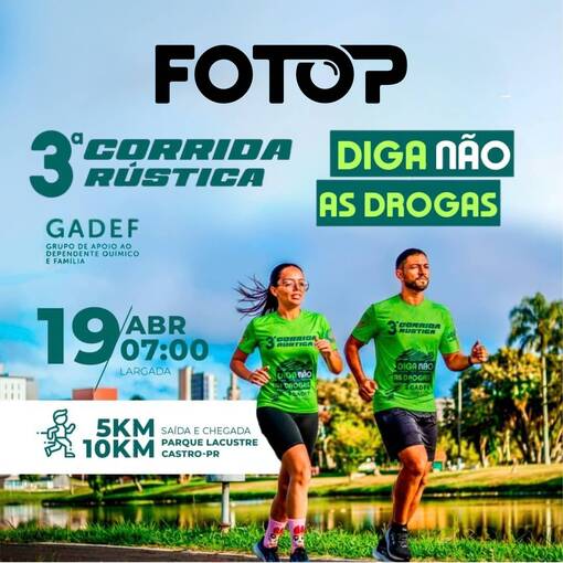 Event cover 3� Corrida R�stica Diga n�o �s Drogas - GADEF