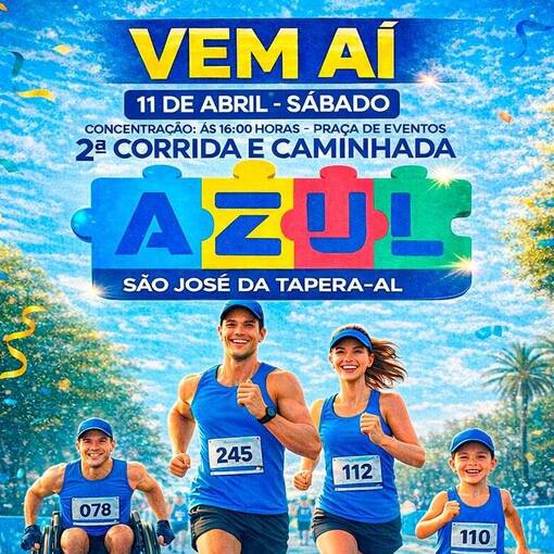 Event cover 2� Corrida Azul 2026 - S�o Jos� da Tapera/AL
