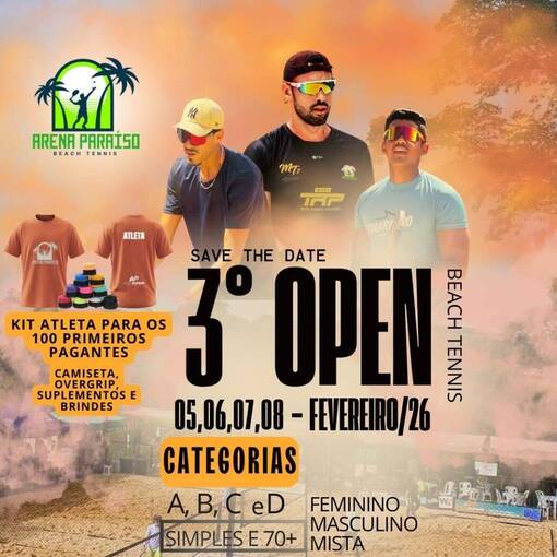 Event cover 3° Open Paraiso de Beach Tennis
