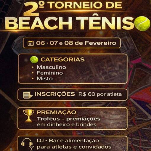 Copertura dell'evento 2� TORNEIO DE BEACH T�NIS ARENA MAX 