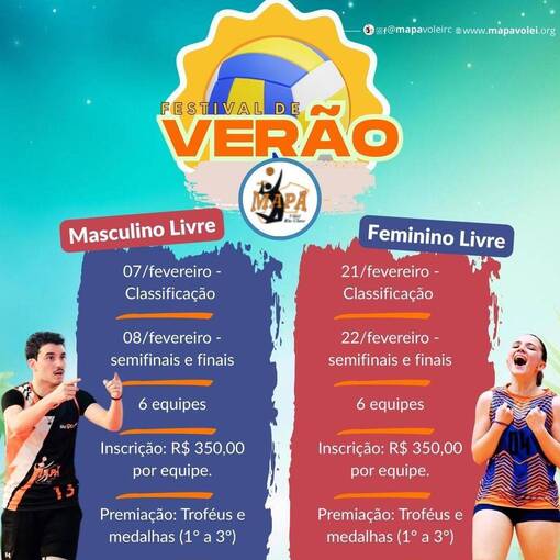 Portada del evento Festival de Ver�o Mapa V�lei - Masculino