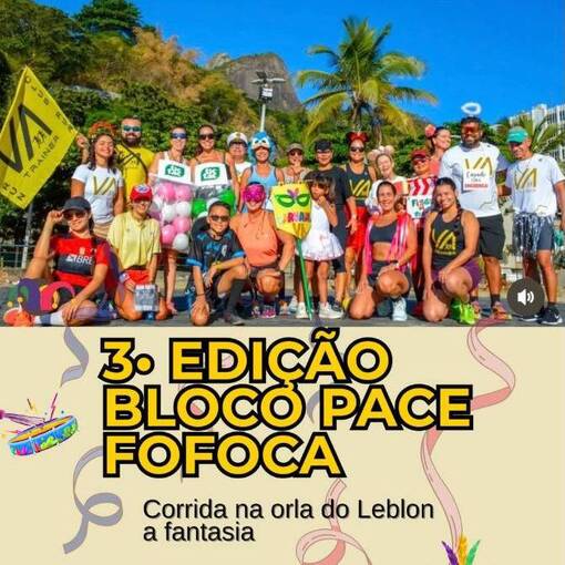 Event cover VA Trainer Leblon Bloco pace fofoca