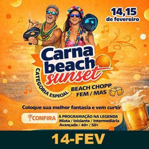 Event cover CarnaBeach - Beach Tennis Arena Sunset (s�bado)
