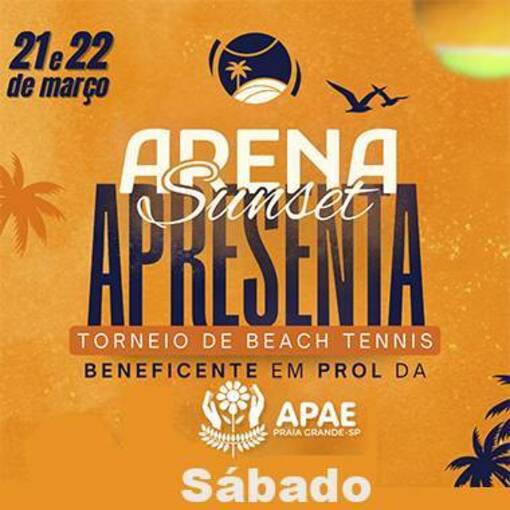 Capa do evento Torneio de Beach Tennis Arena Sunset  Apae (s�bado) 
