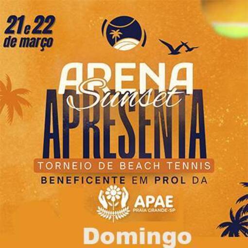 Capa do evento Torneio de Beach Tennis Arena Sunset  Apae (domingo) 