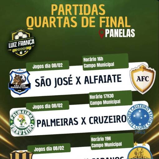 Copertura dell'evento QUARTAS DE FINAIS COPA PRIMAVERA 