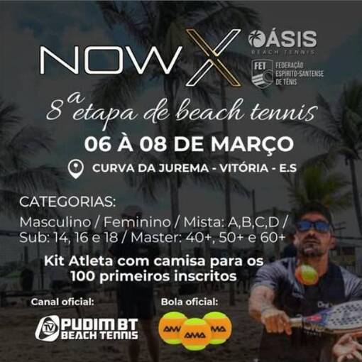Capa do evento 8� Etapa da FET de Beach Tennis 2026 no Point OASIS - Vit�ria/ES