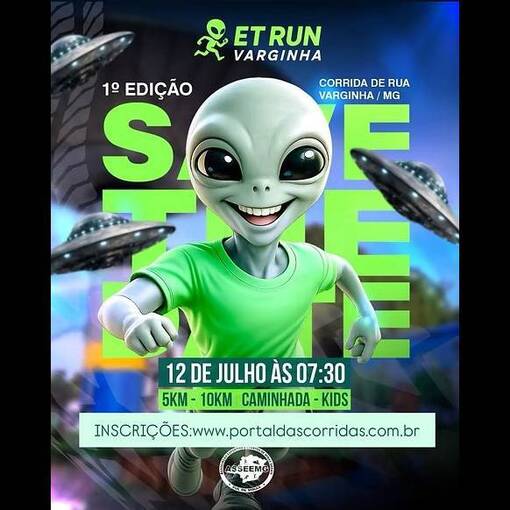 Capa do evento Corrida ET Run Varginha