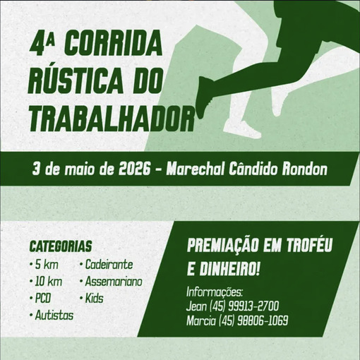 Event cover 4� Corrida R�stica do Trabalhador - ASSEMAR