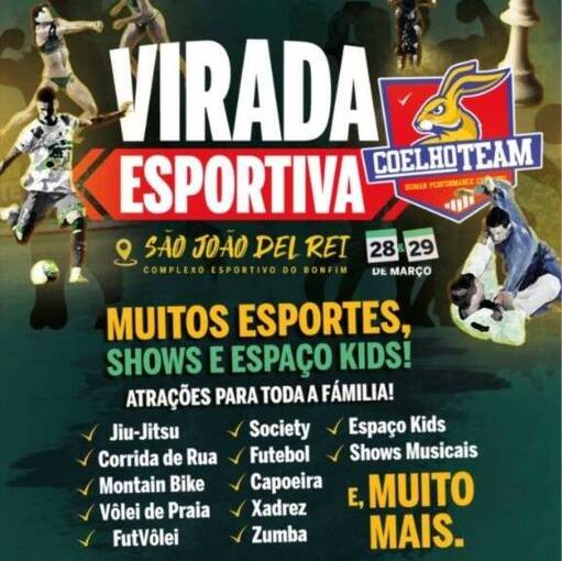 Capa do evento Virada Esportiva Coelho Team Minas