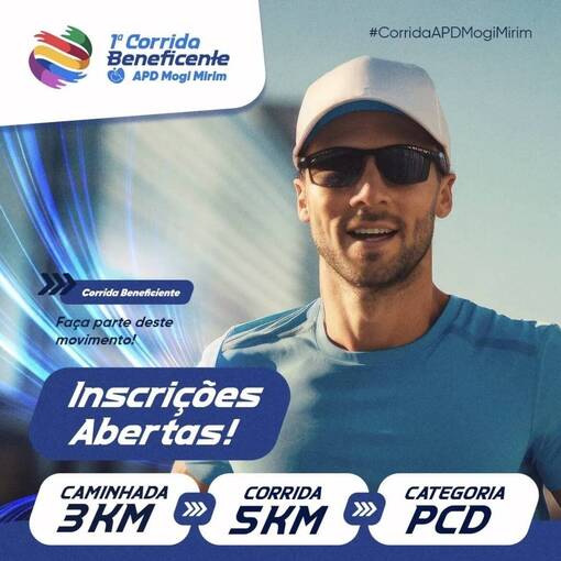 Event cover 1� CORRIDA BENEFICENTE APD MOGI MIRIM