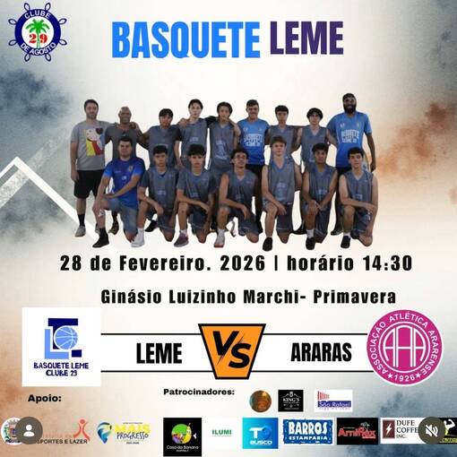 Event cover Amistoso Basquete - Leme x Araras.