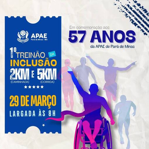 Capa do evento 1� Trein�o da Inclus�o - Apaae