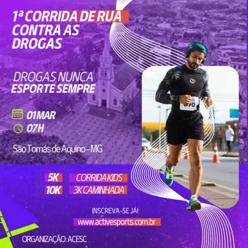 Event cover 1� CORRIDA DE RUA CONTRA AS DROGAS