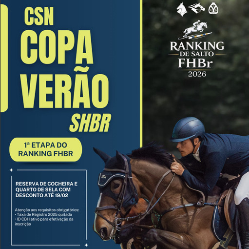 Capa do evento CSN Copa Ver�o SHBr ? 1� Etapa do Ranking FHBr 2026