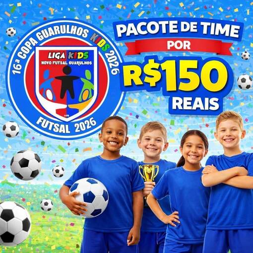 Event cover FUTSAL - COPA GUARULHOS KIDS Domingo dia 01/03 ACC Sports 