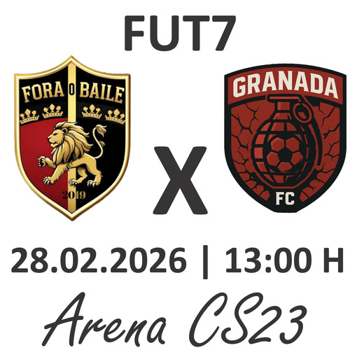 Copertura dell'evento Jogo Fut7: Fora o Baile E. C. X Granada F. C.
