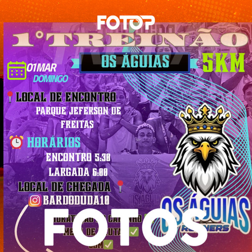 Event cover 1� TREIN�O OS AGUIAS - AGUIAS RUNNERS - JEFFERSON DE FREITAS