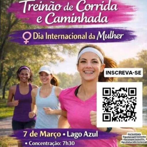 Event cover Trein�o de Corrida e Caminhada - Dia Internacional da Mulher